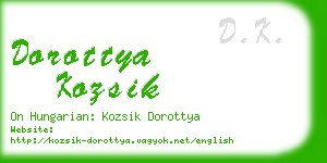 dorottya kozsik business card